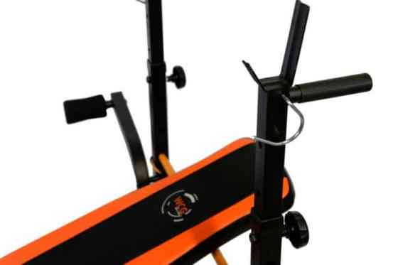 Лавка з верхньою тягою + 4 грифа + 75 кг дисків Гантелі, гирі, штанги та диски АВС пластик комплект Київ