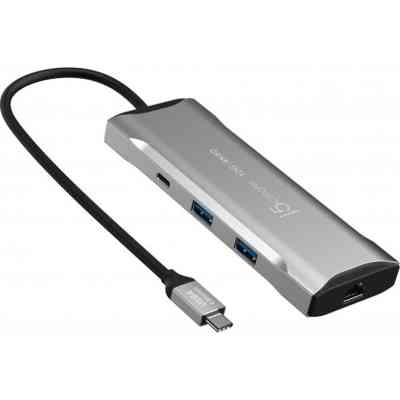 Порт-репликатор J5create Dock-Station USB-C 10Gbps, 7-in-1 (хаб/HDMI/PD/картридер) (JCD393-N) Винница