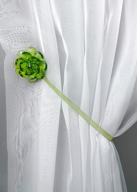 Магніти для штор і гардин Квітка набір 2 шт Зелений (81-307) Київ - фото 4