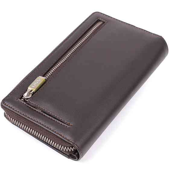 Стильный женский вертикальный кошелек из натуральной кожи Tony Perotti 20878_1 (5084 moro) Коричневый Киев