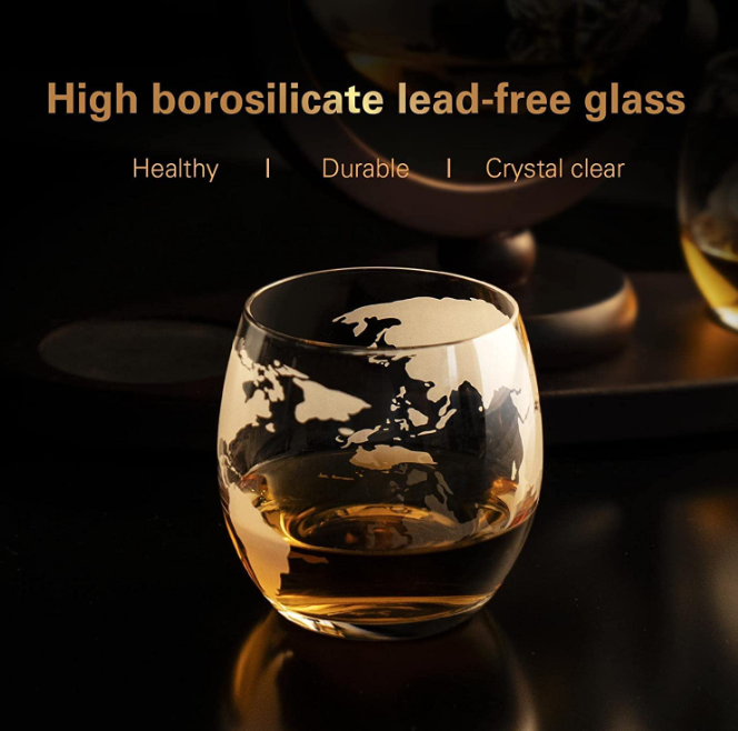 Бокал old fashioned Вокруг Света Подарочный 1 шт. 250 мл Стакан для виски Карта мира Кременчуг - изображение 4