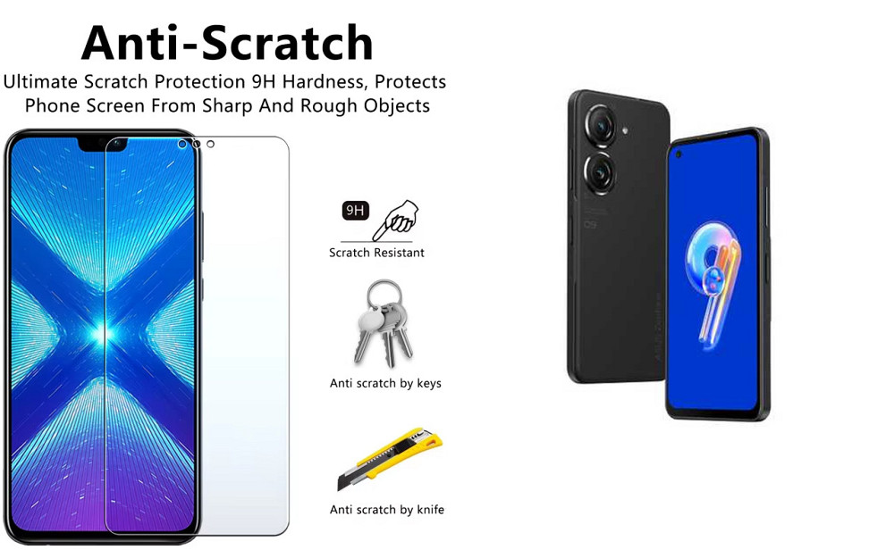 Защитное стекло NeoGlass для Asus Zenfone 9 – ультрапрозрачное и устойчивое Киев - изображение 1