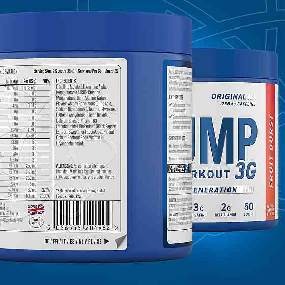 Передтренувальний комплекс Applied Nutrition Pump 3G 375 g (Fruit Burst) Луцьк