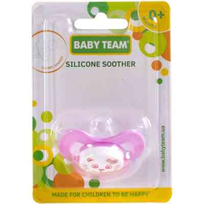 Пустушка Baby Team силіконова вишнеподібної форми 0+ міс (3003_рожевий) Вінниця