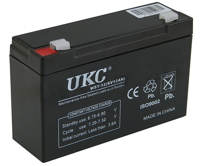 Акумулятор UKC Battery WST-12 6V 12A Винница - изображение 1