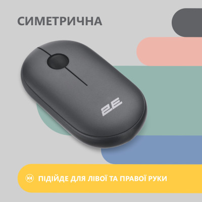 Мышка 2E MF300 Silent Wireless/Bluetooth Graphite Black (2E-MF300WBK) Винница - изображение 4