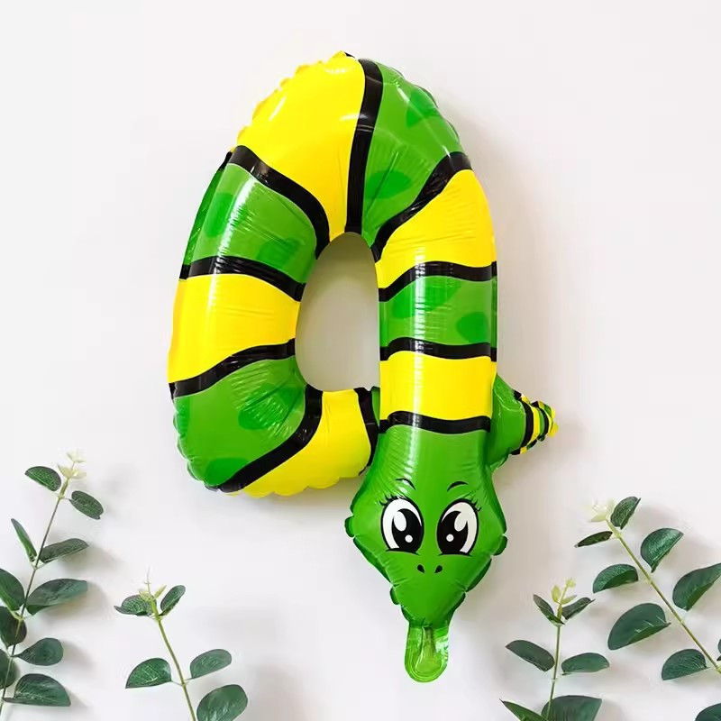 Шарик цифра 4 Змея 16 дюймов разноцветный Киев - изображение 1