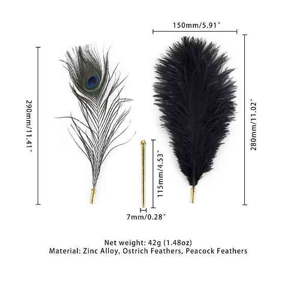 Щекоталка LOCKINK SEVANDA Natural Peacock Flirting Feather Tickler, перо павлина Sex Aura Киев