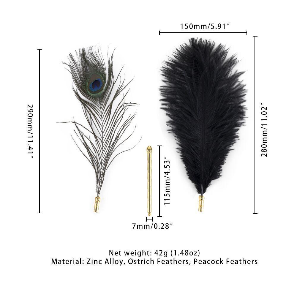 Щекоталка LOCKINK SEVANDA Natural Peacock Flirting Feather Tickler, перо павлина Sex Aura Киев - изображение 5