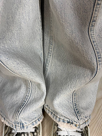 Джинси жіночі Twin 1268-455 palazzo jeans широкі зкошений боковий шов палаццо висока талія світло-бл Одеса - фото 4