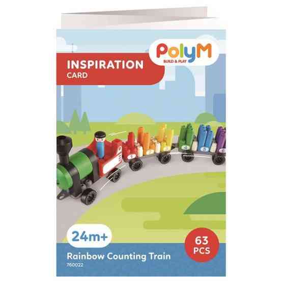 Конструктор PolyM Веселковий поїзд з цифрами 63 деталі (760022) Харків