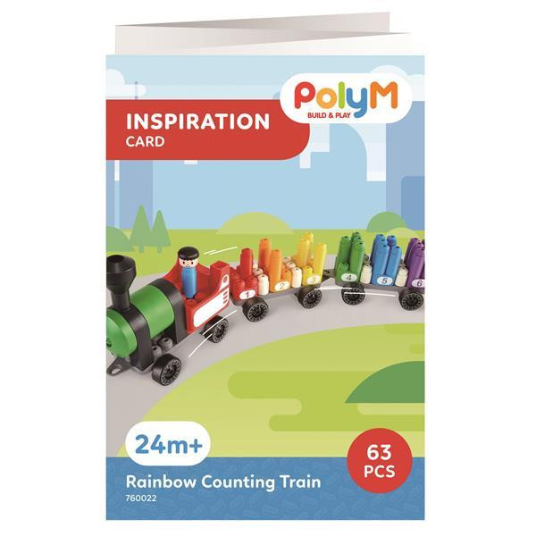 Конструктор PolyM Веселковий поїзд з цифрами 63 деталі (760022) Харків - фото 4