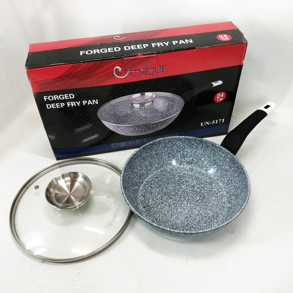 Сковорода для индукционного приготовления Unique UN-5171 24 см, Легкая в использовании сковорода XP-65 Львов - изображение 8