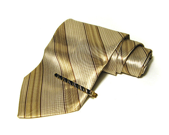Краватка чоловіча модна з затискачем для краватки Київ - фото 1