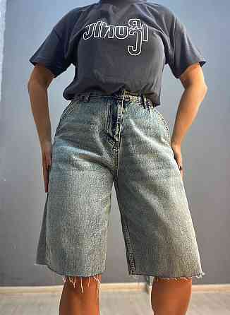 Шорты женские джинсовые SL Denim 1001 бермуды SKATER косые карманы обрезанные голубые, голубой, 38 Одесса