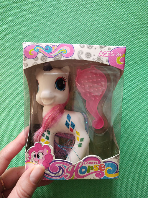 Іграшка єдиноріг білий з гребінцем, розмір 11*5см Київ - фото 1