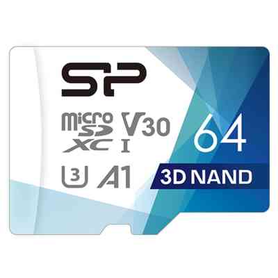 Карта памяти Silicon Power 64Gb microSDXC U3 A1 V30 Superior Color 100R/80W + adapter (SP064GBSTXDU3V20AB) Винница