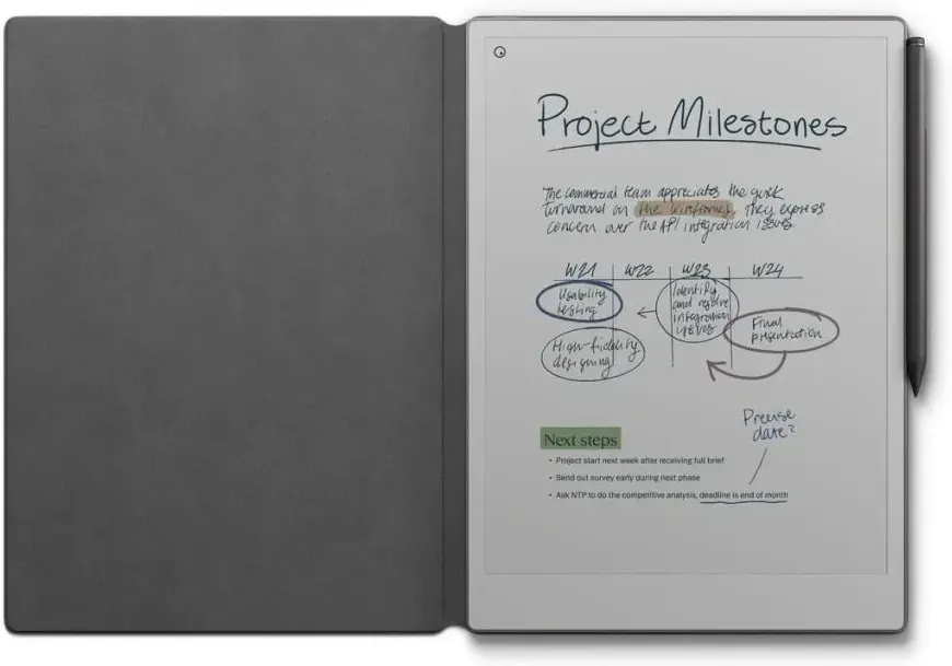 Графический планшет Remarkable Paper Pro + Marker ПЛЮС (z gumką) 6 końcówek Book Folio Black Киев - изображение 1