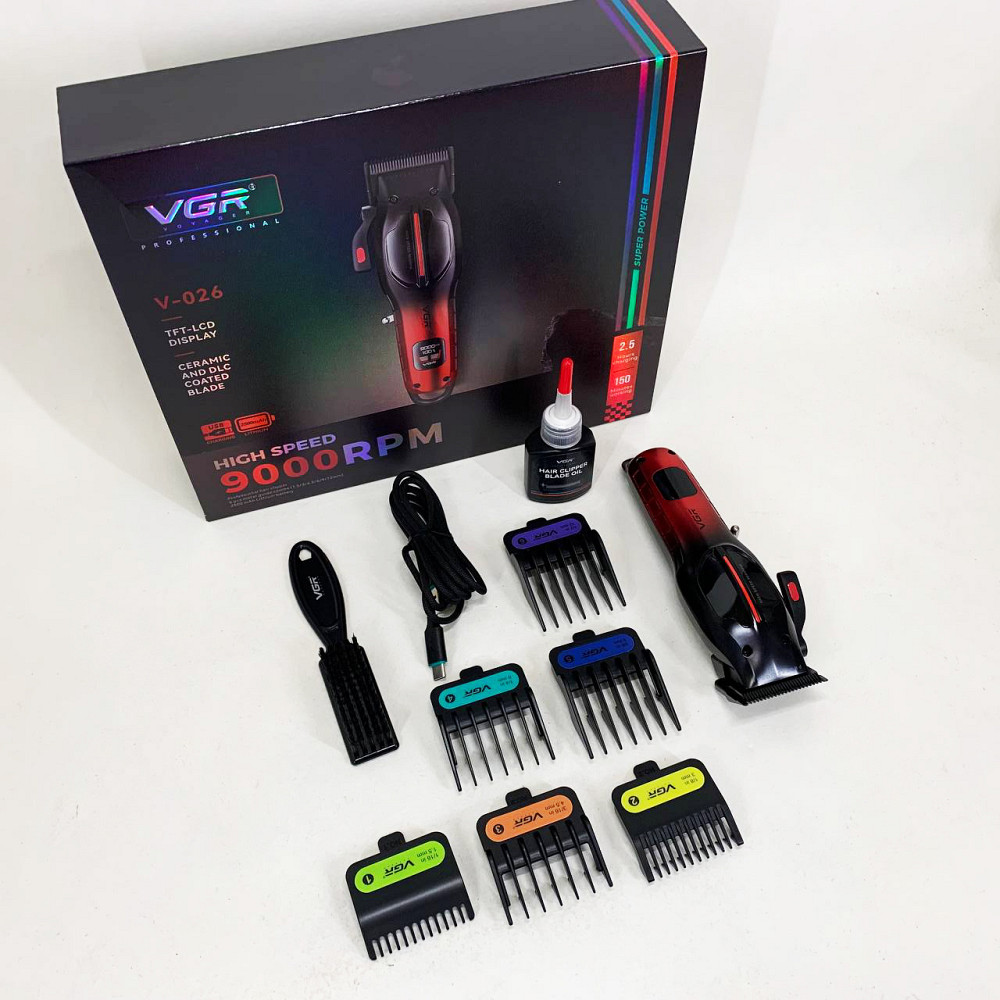 Машинка для стрижки волосся з акумулятором VGR V-026, Набір для стрижки волосся на акумуляторі IK-43 Львів - фото 16
