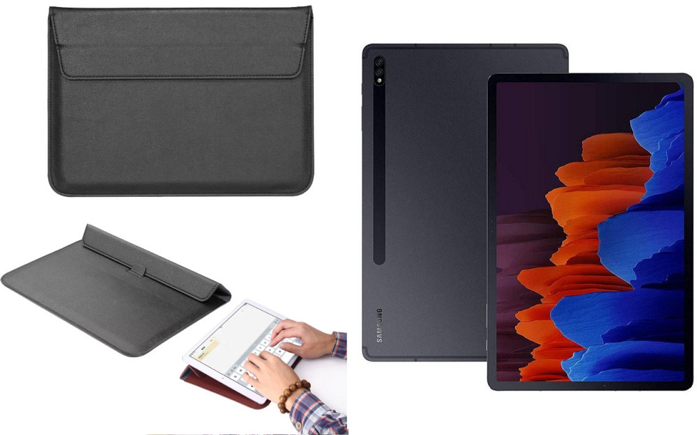 Чохол-конверт VitoCase для Samsung Galaxy Tab S7 Plus T975, з функцією підставки для планшета Чорний Київ - фото 1