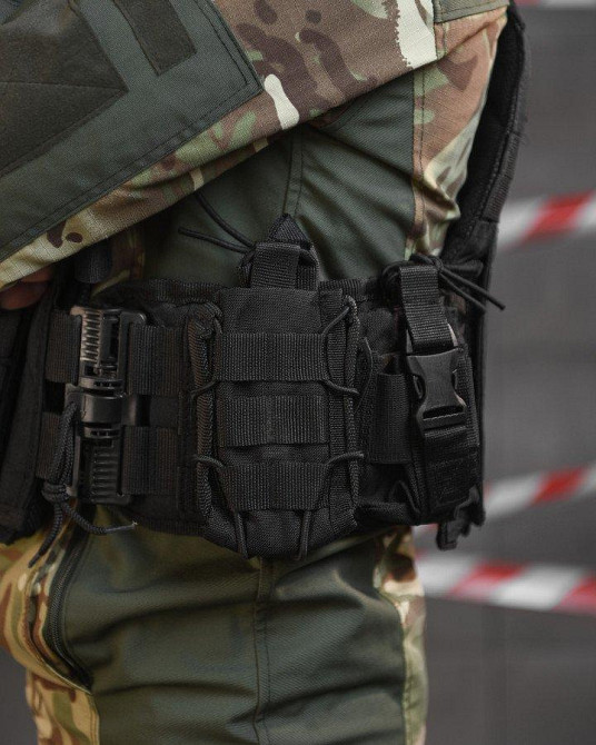 Тактическая плитоноска с четырьмя  точками быстрого сброса  Asdag  black  ВТ6796 Одесса - изображение 7