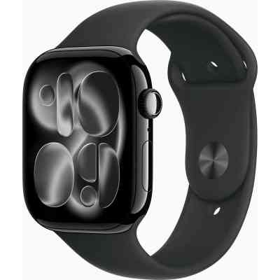 Смарт-часы Apple Watch Series 11 GPS 46mm Jet Black Aluminium Case with Black Sport Band - M/L (MEUX4RK/A) Винница