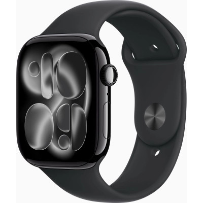 Смарт-часы Apple Watch Series 11 GPS 46mm Jet Black Aluminium Case with Black Sport Band - M/L (MEUX4RK/A) Винница - изображение 1