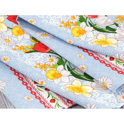 Рушник Руно вафельний набивний Весняні квіти -2, 45х80 см (202.15_Весняні квіти_2) Вінниця - фото 5