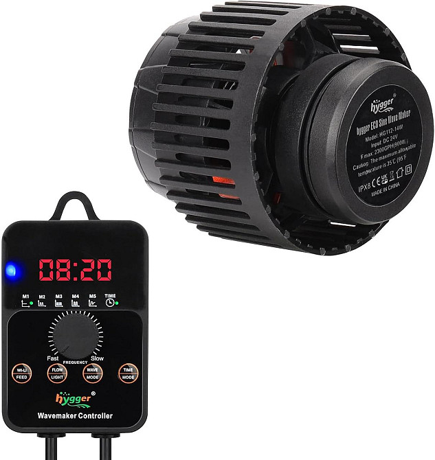 Помпа Hygger HDE-HG112-01-EU чорний 14W 9000LPH безщіткова циркуляційна для 158-739L інтел. контролер магнітне кріплення 5 режимів Київ - фото 1