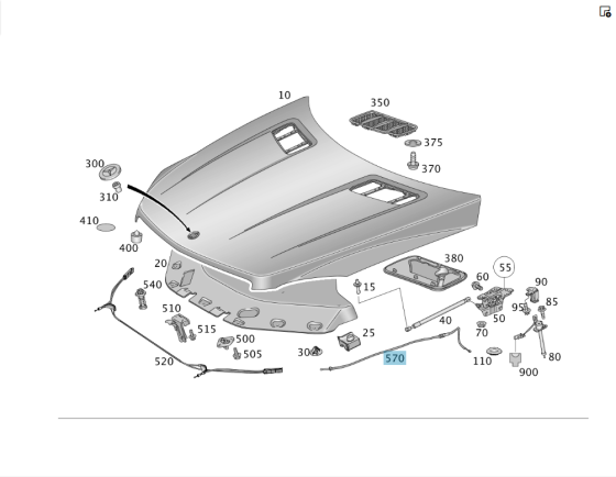 Mercedes-Benz  A1668801101 Трос відкриття капота (задня частина) ML/GLE W166 GL/GLS X166 GLE Coupe C292 Одесса