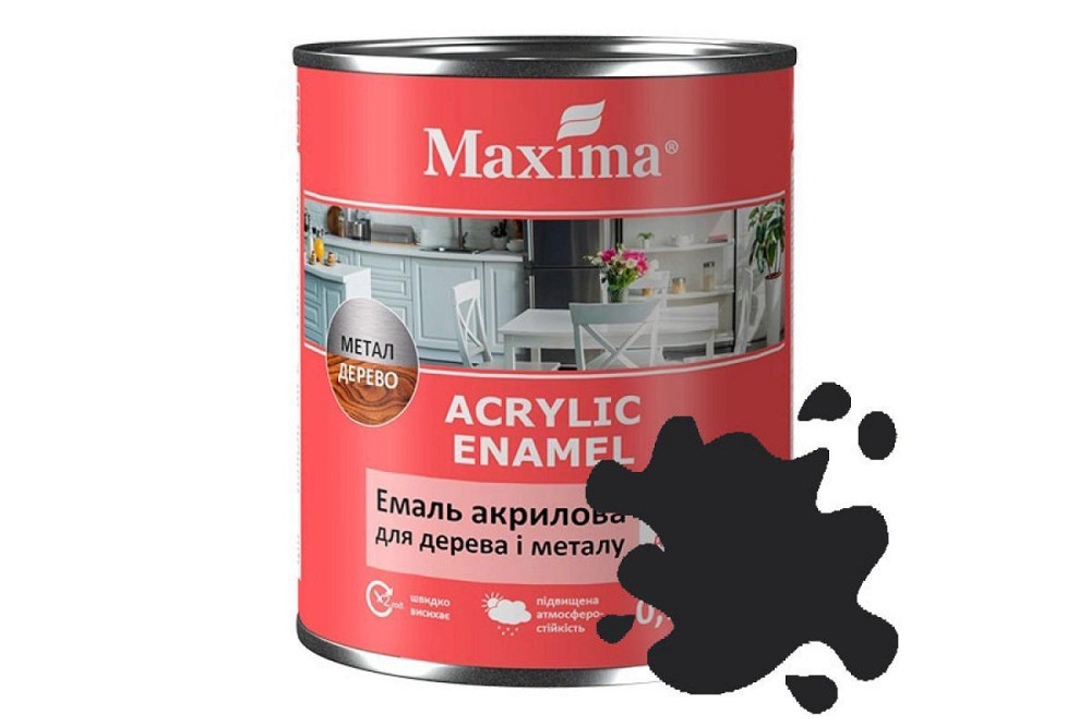 Емаль акрилова для дерева та металу, нічне небо ТМ "Maxima" -0,75 л Харків - фото 2