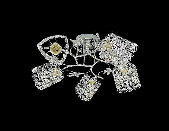 VALESO Люстра стельова на 5 плафонів VALESO 2407B/5 для вітальні та великої кімнати хром Коломия