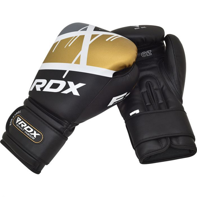 Боксерські рукавички RDX Rex Leather Black 14 ун. Каменское - изображение 5