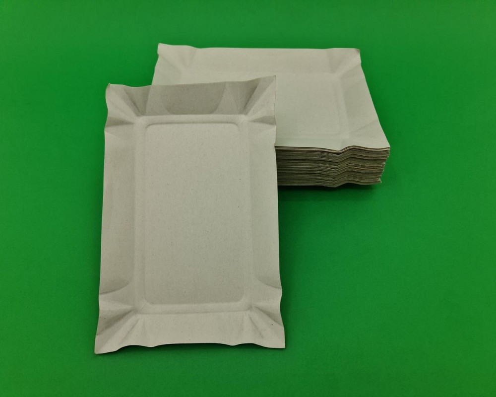 Тарелки одноразовые бумажные 130х190х0,3 прямоугольная плотная (100 шт) Харьков - изображение 1