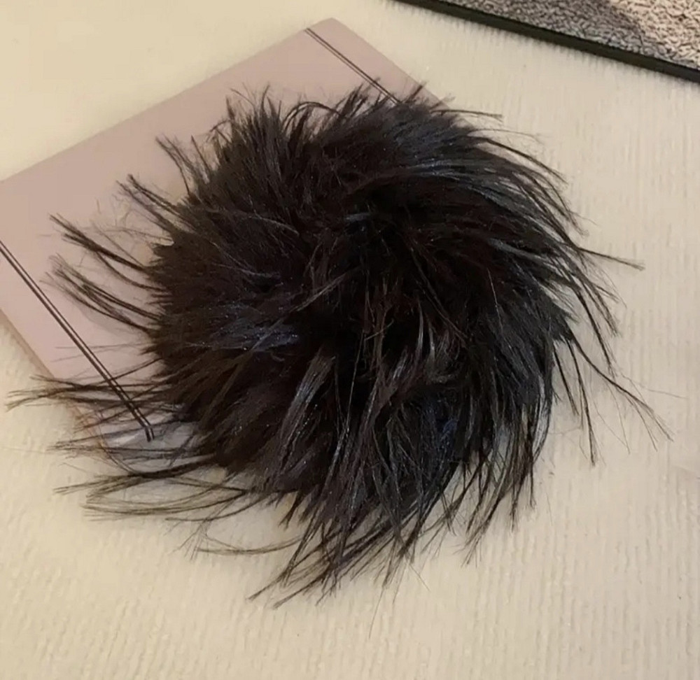 Гумка для волосся пухнаста Чорний Смела - изображение 5