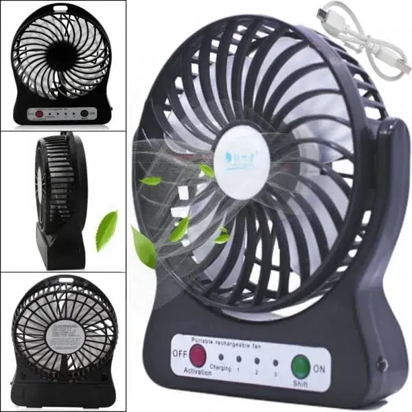 Портативний настільний вентилятор MINI FAN Portable USB XSFS-01 3288, акумуляторний, 3 швидкості, компактний білий Одеса - фото 1