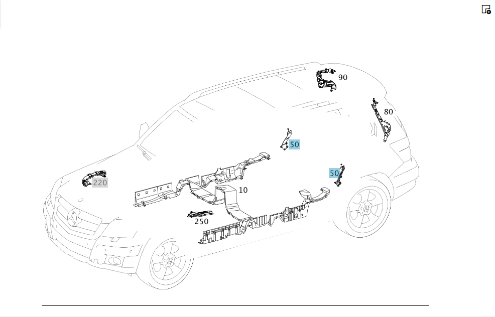 Mercedes-Benz  A2045461043 Утримувач проводів на задній правій колісній арці C-Class W204 E-Class Coupe C207 C-Class Estate S204 C-Class Coupe C204 GL Одеса - фото 2