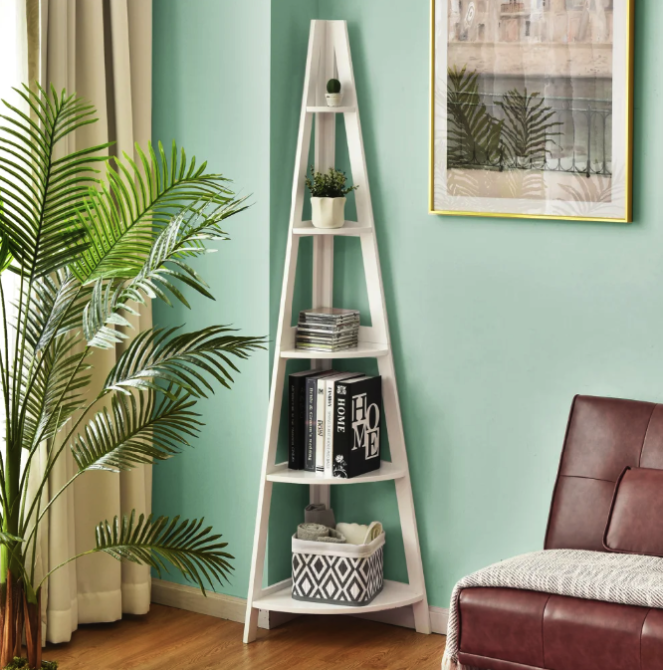 Етажерка Costway Solo кутова білий Київ - фото 1