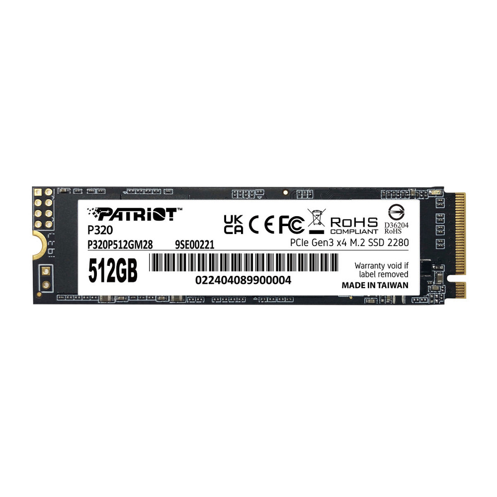 SSD M.2 Patriot P320 512GB NVMe 2280 Gen3.0 x4 3D TLC (P320P512GM28) Киев - изображение 1