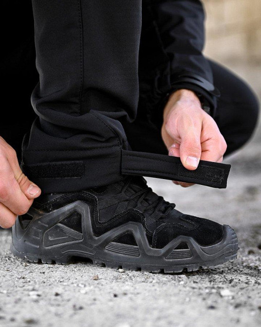 Демисезонный тактический костюм софтшел SATELIT черный полиция  ПП8056 Одесса - изображение 10