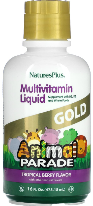 Мультивітаміни та мінерали для дітей NaturesPlus Children's Animal Parade Gold 473 мл тропічні ягоди Київ - фото 1