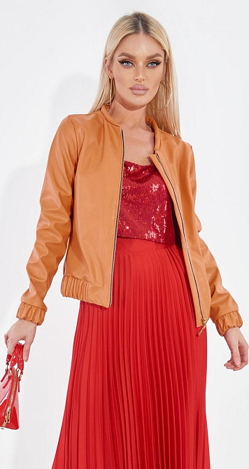 Яркая куртка из эко кожи Киев - изображение 2