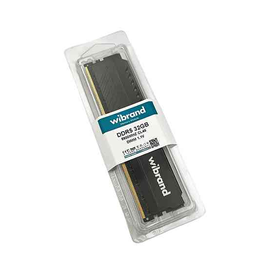 Оперативна пам'ять DDR5 Wibrand 32GB 5600MHz CL46 DIMM Heatsink Black Київ