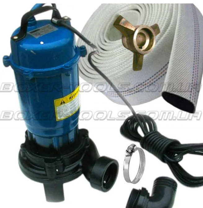 Занурювальний Насос Фекальний 3950 Вт. Пожежний Рукав Ø5.08 см 2”дюйма  - 20 Мтр Одеса - фото 3