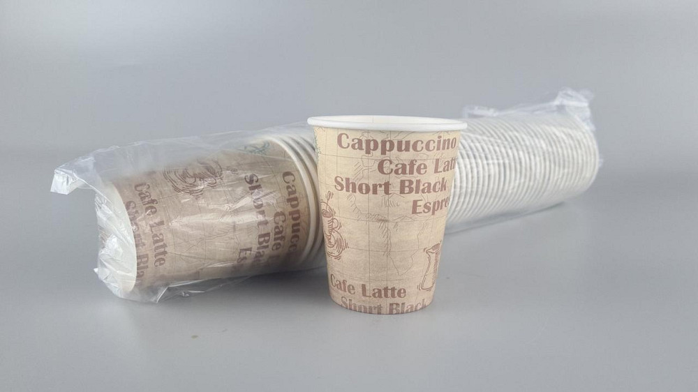 Стаканчики для кави 250 мл Юніта чашка/круасан h9 (50 шт.) Харків - фото 1