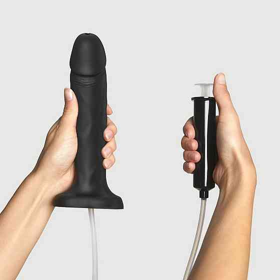 Фалоімітатор, що кінчає Strap-On-Me Squirting Cum Dildo Realistic Black, діам. 3,9 см, силікон Sex Aura Київ