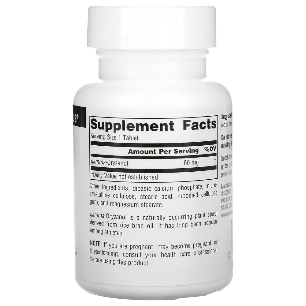 Гамма орізанол Source Naturals Gamma Oryzanol 60 мг 100 таблеток Київ - фото 2