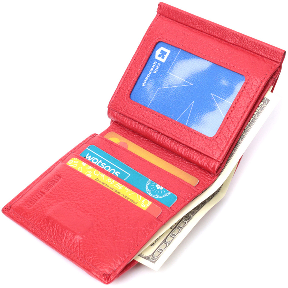 Зручне жіноче портмоне з натуральної шкіри ST Leather 22723 Червоний Київ - фото 8