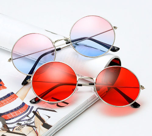 Окуляри сонцезахисні круглі рожево-блакитні Avatar Київ - фото 3