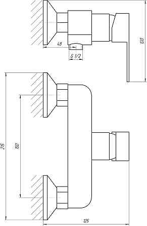 Змішувач для душу Globus Lux Milano GLM-105N-11-Graphite (000023321) Київ